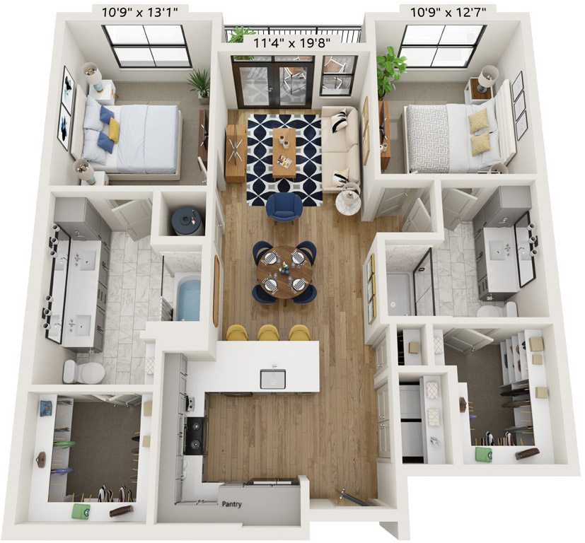 BO 2 Bedroom at The Waterview Apartments in Richmond, Texas