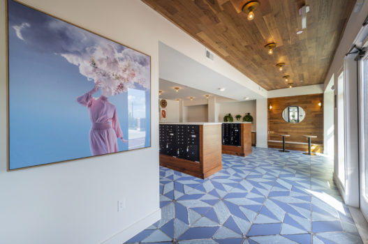 Mail room at The Waterview in Richmond, Texas